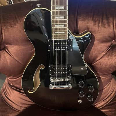 ESP LTD Xtone PS-1 Seymour Duncan Semi-Hollow Body Electric Guitar w/ Case - Black (Pre-Owned)