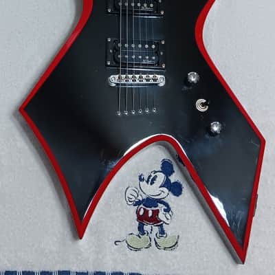 B.C. Rich Warlock String Through - Black/Red Bevel