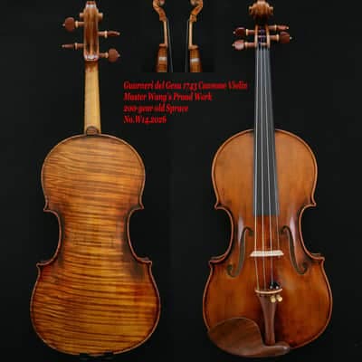 Guarneri Violin Master Wang's Own Work 200-year old Spruce No. W14,2026