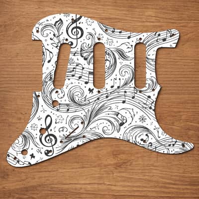 Stratocaster SSS 11 Hole Pickguard USA/Mexico UV Printed Graphics