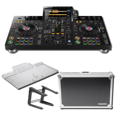 Pioneer XDJ-RX3 Digital DJ System with Magma MGA40975 Flight Case, Protective Cover and Laptop Stand