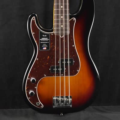 Fender American Professional II Precision Bass Left-Hand 3-Color Sunburst Rosewood Fingerboard