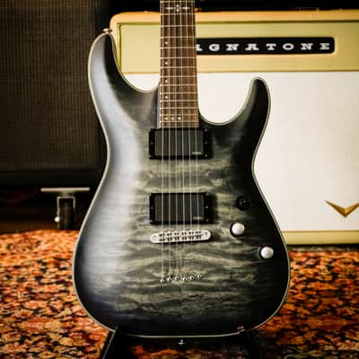 Schecter C-1 Platinum with Rosewood Fretboard - See-Thru Black Satin