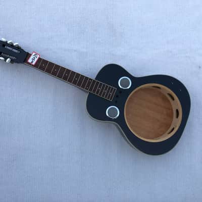 Black Glossy Black Dobro Resonator Custom Guitar DIY Project
