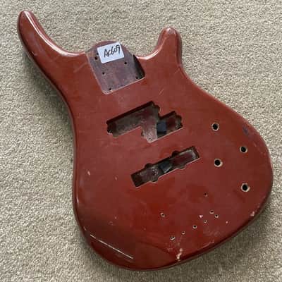 Glossy Red Bass Guitar DIY Project Body