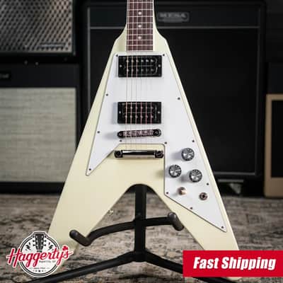 Gibson 70s Flying V Electric Guitar - Classic White with Hardshell Case