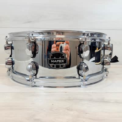 Mapex MPX Steel Snare Drum 14x5.5 – 10 Lug Chrome Shell, Loud & Cutting