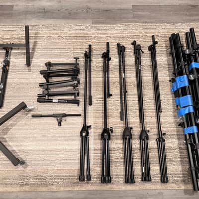Studio Bundle – Keyboard Stands, Mic Stands, Acoustic Foam, Isolation Shield + Accessories