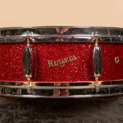 1960 Rogers 5x14 Sparkling Red Pearl Holiday Snare Drum