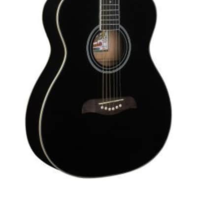 Oscar Schmidt OAB-A Auditorium Acoustic Guitar. Black