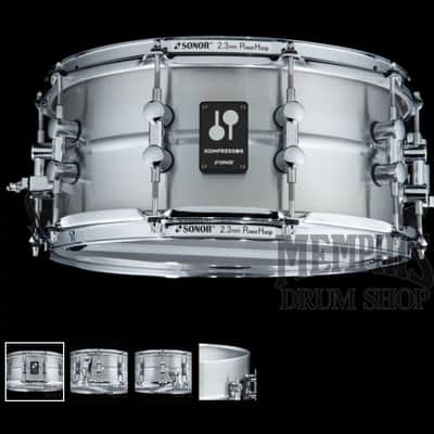 Sonor Kompressor 14x6.5" Aluminum Snare Drum 2023 Brand NEW!!! Never Used - Present - Polished Aluminum