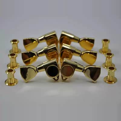 Electric guitar Acoustic Guitar Headstock Tuning Pegs - 6-String Gold