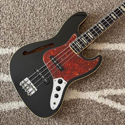 Super RARE! 2012 Fender JB-HO Hollow-Body Jazz Bass Black Made in Japan