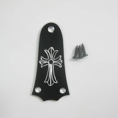 Handmade Gothic style cross aluminum truss rod cover fits taylor guitars tay-AB3