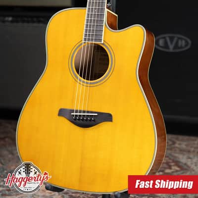 Yamaha FGC-TA Transacoustic Cutaway Acoustic/Electric Guitar - Vintage Tint
