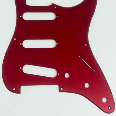 For Fit US Fender 57' 8 screw Stratocaster Style Guitar Pickguard 1 Ply Red Brushed Aluminum