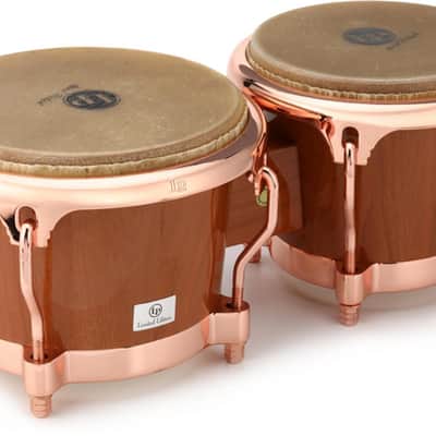 Latin Drum LP201AX-2CB Limited 7-1/4- 8-5/8 Cherry Bongos Bronze