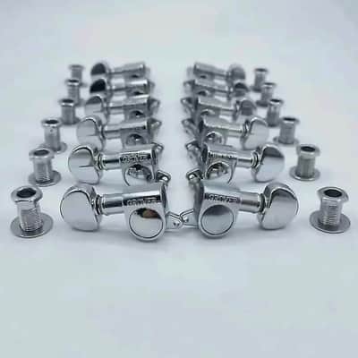 Grover 12 String Guitar Tuning Pegs Machine Heads 6R+6L in Chrome