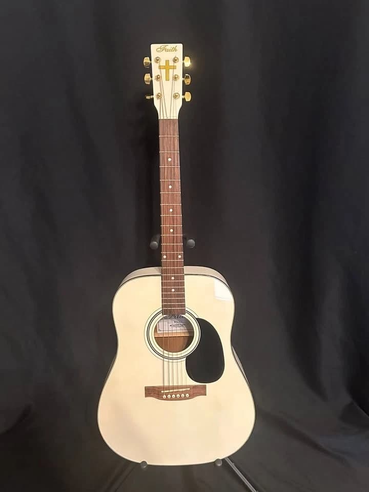 Indiana Guitars Faith ICG-CE White Cutaway Electronics Acoustic Guitar