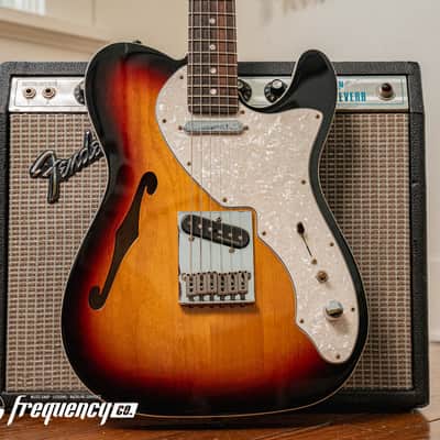 Fender MIM Deluxe Telecaster Thinline with Rosewood Fingerboard in Sunburst - 2016