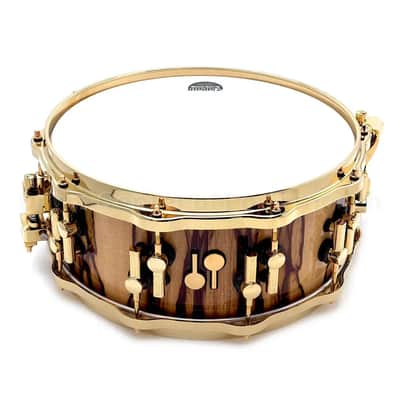 Sonor SQ2 Heavy Beech Snare Drum 14x6 African Marble Gloss w/Gold Hardware