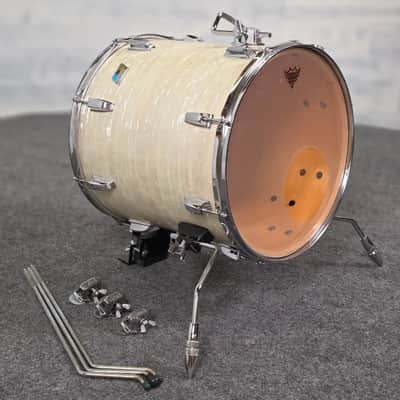 Used Vintage Ludwig Maple Floor Tom/Bass Drum 16x16 White Pearl - Very Good