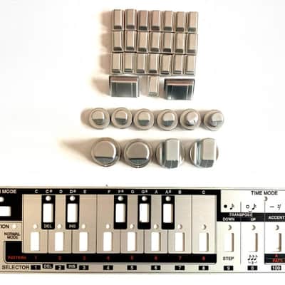 TB-303 Silver Switch Panel + Knobs set