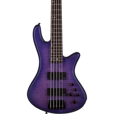 Schecter Guitar Research Limited-Edition Stiletto Studio-5 5-String Bass Regular Transparent Purple Burst