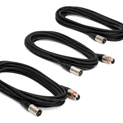Samson Model MC18 Microphone Cable 3 pack - 3 cables - 18' long XLR/XLR M-F