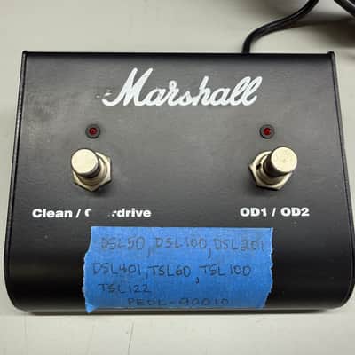 Marshall PEDL-90010 2-Button clean overdrive OD1 OD2 FX Amp Footswitch 2010s - Black