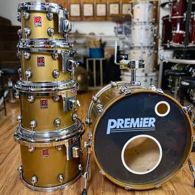 Premier Genista 10/12/14/16/22 Drum Kit Gold Lacquer - 1998