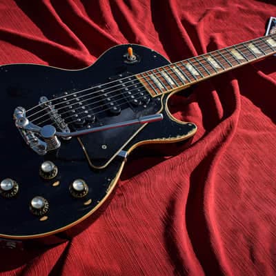 Dax&Co. Heavy Aged Gibson Les Paul Black PUNK ROCK Relic W/Case & COA!