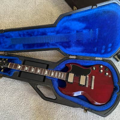 1986 Gibson '62 SG Standard Reissue - Heritage Cherry - Full Refret - Tim Shaw Pat No Humbuckers - Beautiful Aged Relic Look