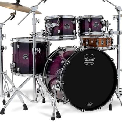 Mapex SR529XUZXP Saturn VI Rock Shell Pack 4pc. - 10x7/12x8/16x14/22x18" , Royal Purple Burst - In Stock