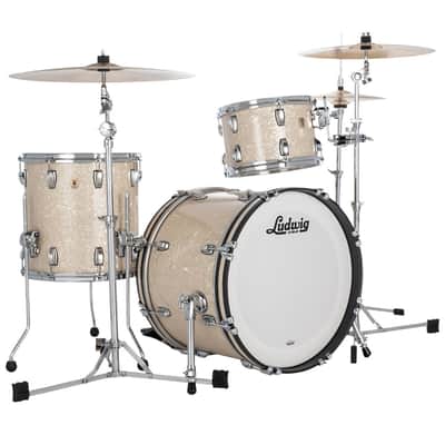 Ludwig Classic Maple Downbeat 3-Piece Shell Kit - Vintage White Marine