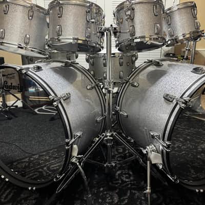 Ludwig Legacy Mahogany Maple Drum Shell Pack (Kit) Silver Sparkle (9) Piece Excellent- Mint Condition Fantastic Sounding Kit 3 Ply Shells Ready to Go