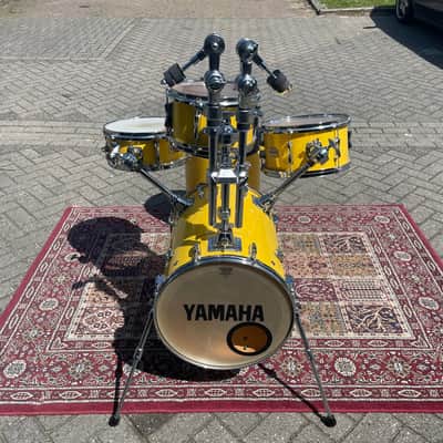 Yamaha - Hipgig – Yellow Drum Kit – Vintage Rare Compact Drum Set - Inc. Cases