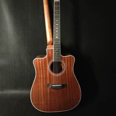 Busuyi Guitar 4 String Bass 6 String Lead Acoustic, Travel Acoustic Guitar with Hard Case