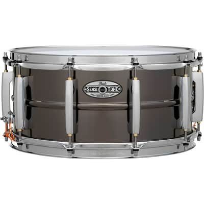 Pearl SensiTone Seamless Heritage Alloy Snare Regular 14 x 6.5 in. Black Brass