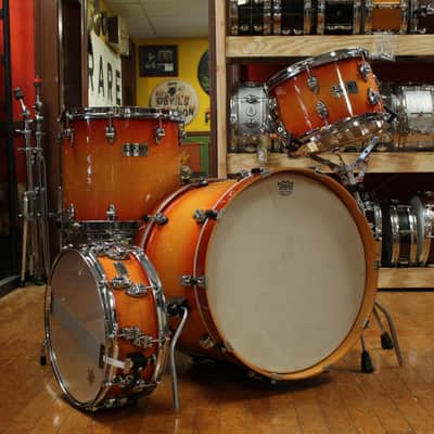 1990s Ayotte Custom Maple Sunburst Drum Kit 14x20 14x14 8x12 5.5x14