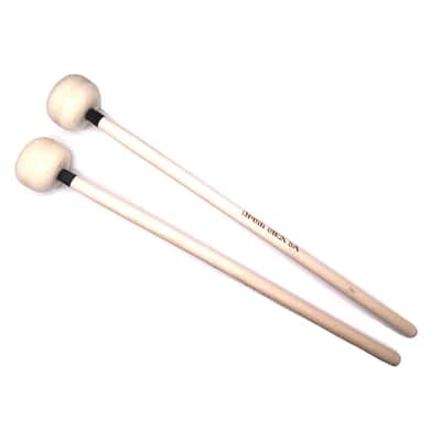 Drum Mallet, Beige Felt Mallet Drum Stick Timpani Bass Percussion Mallets Snare Drum Sticks With Wooden Handle, Instrument Band Accessory Part For Drums 1 Pair