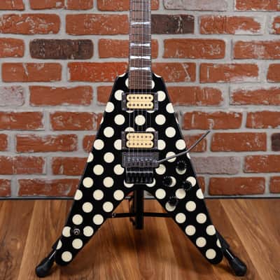 Jackson USA Custom Shop Limited Edition Randy Rhoads Tribute Flying V #7 of 150 Black With White Polka Dots 1998 w/OHSC
