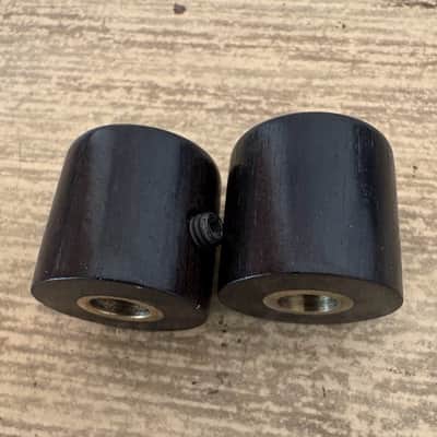 Wood guitar knobs Ebony. For Solid Shafts. Telecaster, P-Bass. With Brass Insert