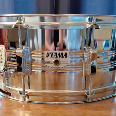 Tama Swingstar 6.5x14" 8-Lug Steel Snare Drum with SS Upright Strainer 90s - Chrome