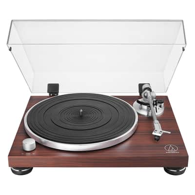 Audio-Technica AT-LPW50BT-RW Manual Two-Speed Turntable with Bluetooth, Rosewood