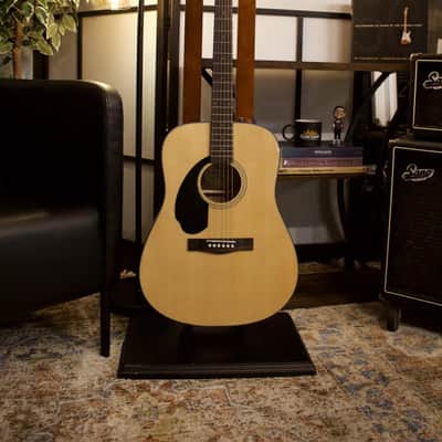 Used Fender CD-60S Left-Handed Dreadnought Acoustic Guitar, Natural w/ Bag