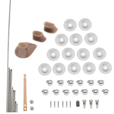 Flute Repair Kit Flute Pads + Key Shaft + Screws + Gaskets + Rubber Brick Practical Diy Repair Maintenance Kit Set