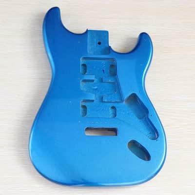 Metallic Blue Guitar Strat Style Poplar Wood Body