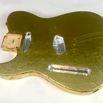 Lefty Custom American Solid Pine Gold Relic Tele Custom Guitar Body Super Light 3.2 Lb!