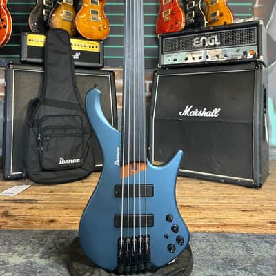 Ibanez EHB1005F-AOM Arctic Ocean Matte 2023 5-String Fretless Electric Bass